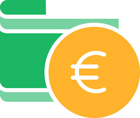 Obraz premium Euro Money Coin and Bank Icon 