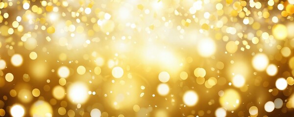 A shimmering backdrop of golden bokeh lights illuminating a festive atmosphere during a celebratory event at night