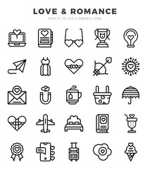 Love & Romance icon pack for your website. mobile. presentation. and logo design.
