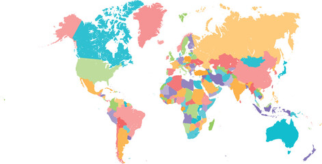 Fototapeta premium word map on white background