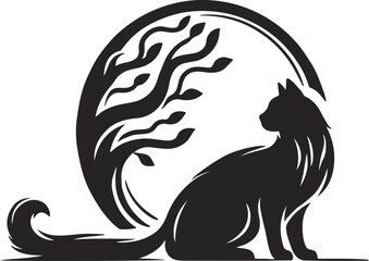 cat silhouette in vector