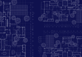 Floor plan designed building on the drawing.