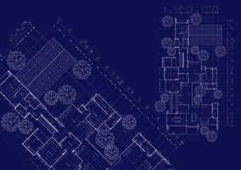 Floor plan designed building on the drawing.