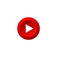 Red live broadcast logo. Video stream online icon.