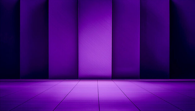 Dark Violet purple background with architecture minimalism perspective lux empty open space for copy space.Generative AI