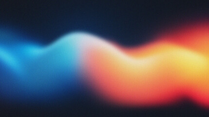 abstract background with blurred wavy lines in blue and orange colors