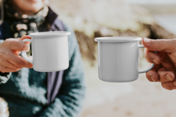 Coffee mug mockup, product, transparent design