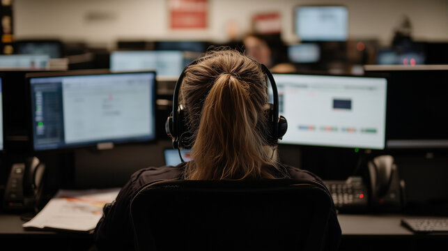 woman working on computer