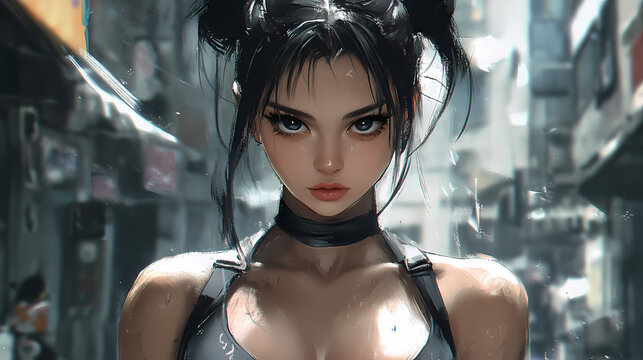 Strong Buff Character &ndash; Anime Manga Style