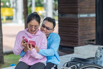 Couple Sharing a Special Gift Moment