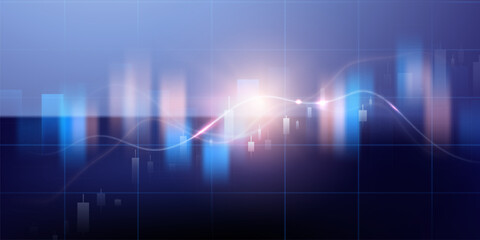 business vector illustration design Stock market charts or Forex trading charts for business and finance ideas.