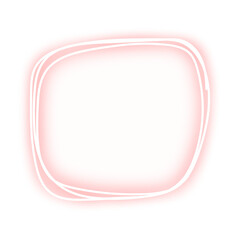 Glowing round neon design element