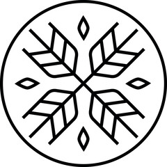 Cereal wheat ethnical pattern element logo company