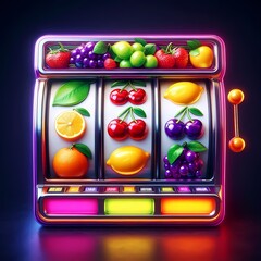 Fruit Slot Machine Icon (3D Render)