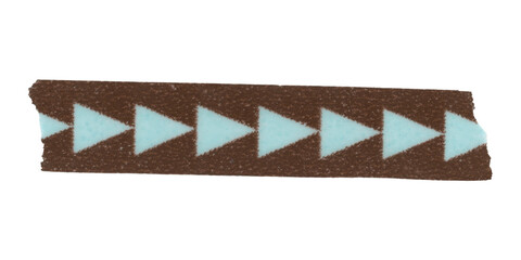Pattern washi tape png clipart, brown arrow pattern design on transparent background