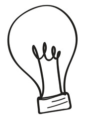 Light bulb png, new idea, business digital sticker in transparent background