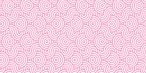 Vector pink Modern overlap stylish texture. Repeating geometric tiles. Abstract seamless pink pattern with circles fabric curl overlapping fabric simple geometric overlapping texture.