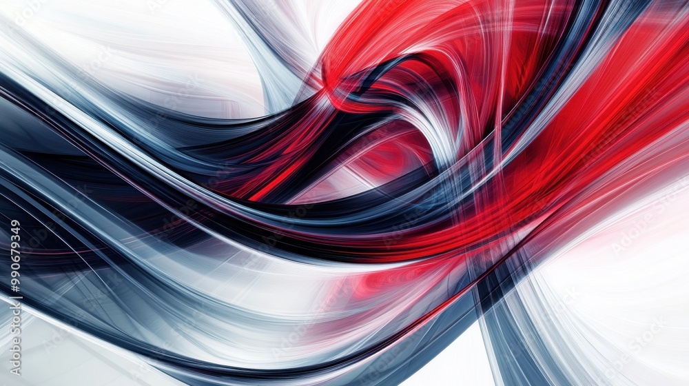 Leinwandbilder abstract red and blue swirling patterns create a dynamic visual flow, capturing motion and energy in