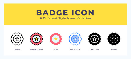 Badge symbol icon vector. symbol illustration