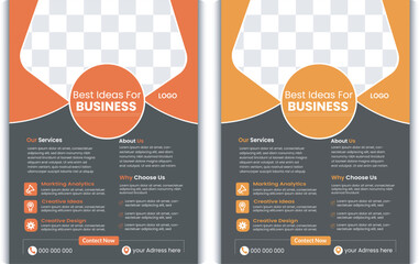 Creative corporate business flyer template, Corporate Business flyer template, Flyer Template Geometric shape used for business poster layout, business flyer template with minimalist layout,