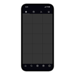 Popular social media network post grid interface template 