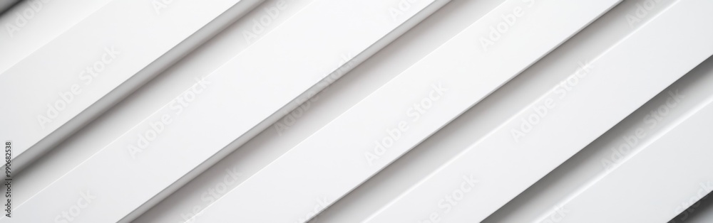 Poster Abstract white geometric patterns with diagonal lines creating a modern design aesthetic in a clean, minimalistic style