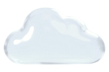 3D cloud png icon, technology graphic, transparent background