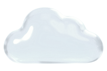 3D cloud png icon, technology graphic, transparent background