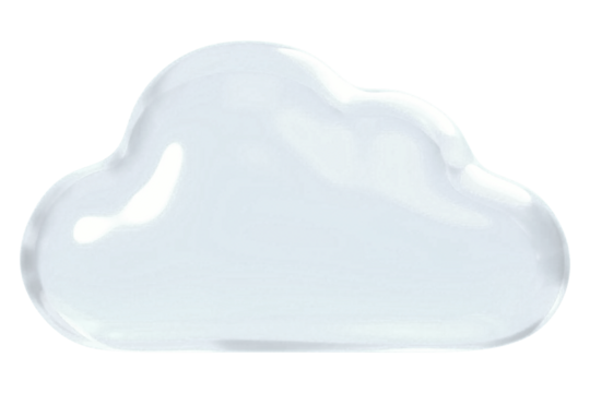 3D cloud png icon, technology graphic, transparent background - Powered by Adobe