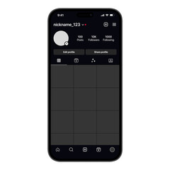 Popular social media network profile interface template 