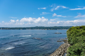 八幡岬公園から見る勝浦湾