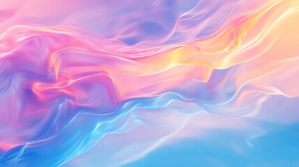 Fototapeta premium Abstract flowing pastel colored fabric with smooth lines.