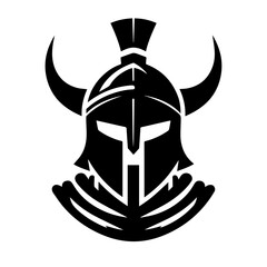 helm of Gladiator Spartacus warior vector flat design