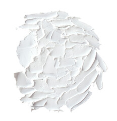 White acrylic paint stroke design element