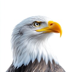Obraz premium Majestic Eagle Portrait on White Background