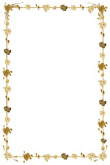 Gold floral frame design element
