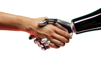 Human hand shaking advanced robotic hand