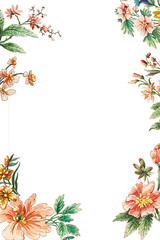 Obraz premium Vintage floral frame design element