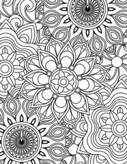 flower new adult Coloring Book pages