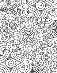  flower new  Adult Coloring Book pages
