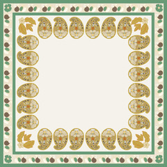 Provencal Paisley pattern in christmas colours