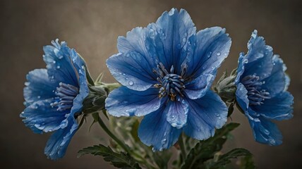 Stunning blue flower isolated 
