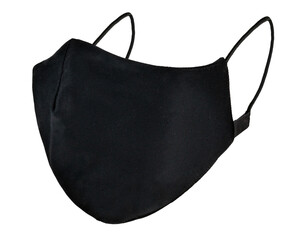 Black protective cloth mask design element