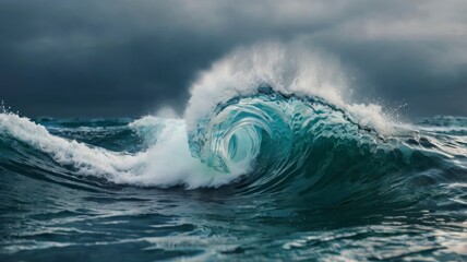 Transparent background sea wave