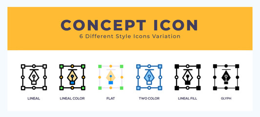 Concept icon vector for web. and mobile app