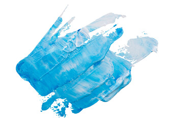 Fototapeta premium Blue paint smudge textured png brush stroke creative art graphic