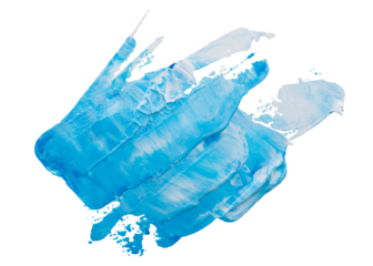 Blue paint smudge textured png brush stroke creative art graphic