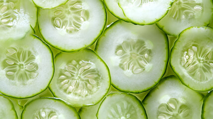 Sliced Cucumber Texture