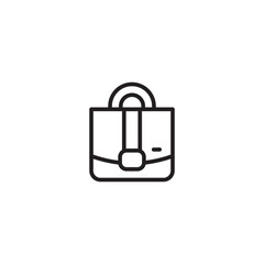 Simple icon of a briefcase. A simple vector drawing of a briefcase with a rectangular shape. Editable icon.