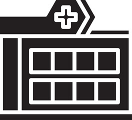 Obraz premium Hospital Building Glyph Icon